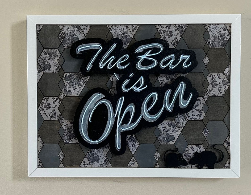 Sign - The Bar is Open - The Paige