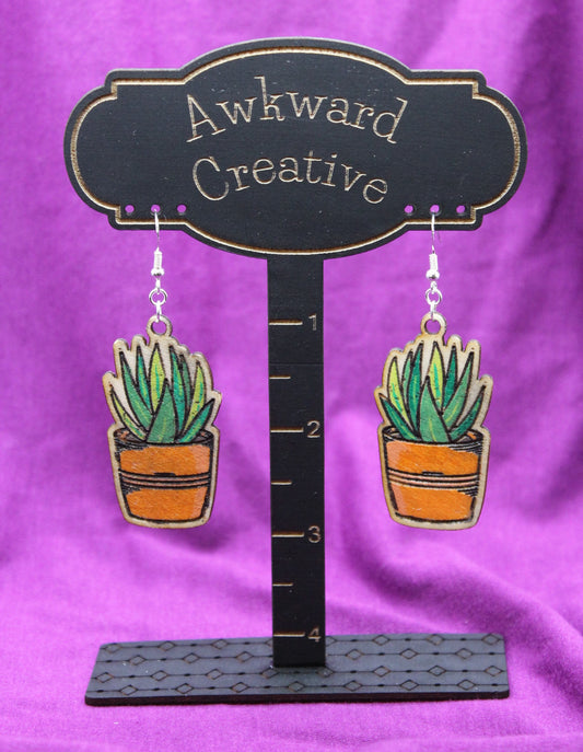 Earrings - Aloe Plant