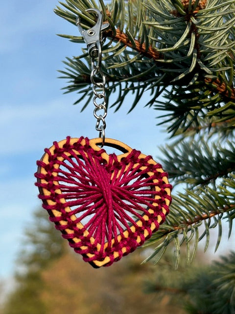 Keychain - Heart Embroidery