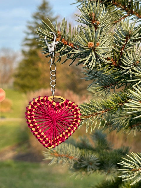 Keychain - Heart Embroidery