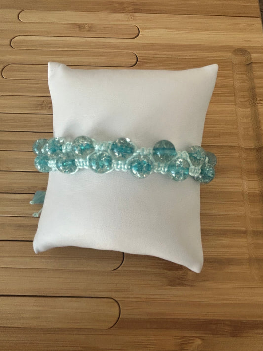 Blue Glass Bead Bracelet